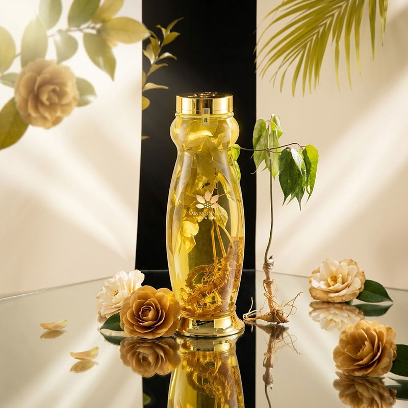 Bình Rượu Sâm Ngọc Linh Nguyên Củ
